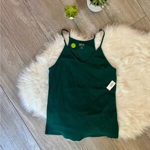 GAP | NWT Ribbed Spaghetti Strap Green Women's Tank Top Camisole (XL)